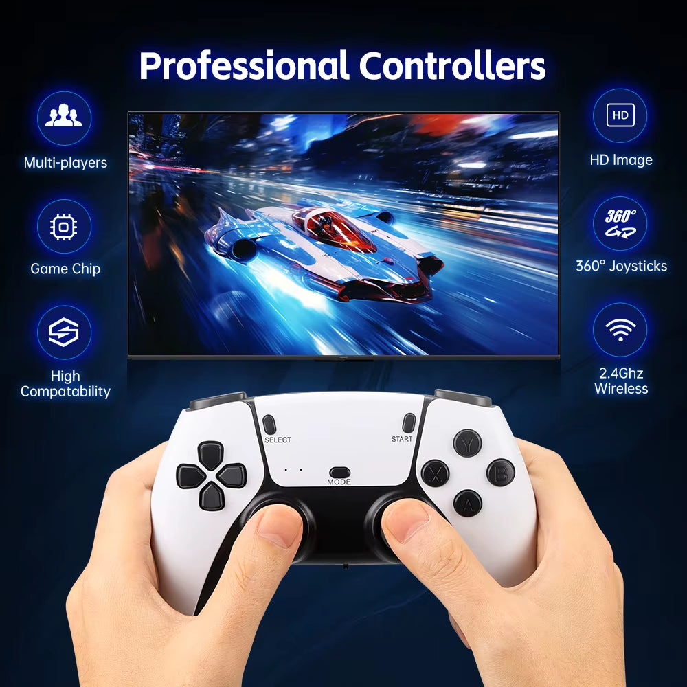 M15 Game Stick 4K Mini Retro Video Game Console Built-In 20000 Games Wireless Gamepads Video Game Controller Support 2 Player