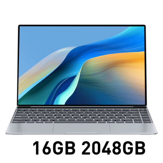 14.1" Laptop Windows 11 Pro Ultra Slim Notebook Gamer  Pentium N3700 16GB 1024GB 1920*1080 Display Office Study Computer PC